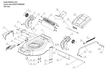 KATALOG CZĘŚCI Weibang WB455HC 3IN1 Kosiarka spalinowa 