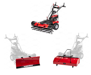 ZESTAW - Zamiatarka spalinowa Cedrus 100cm ZM05PRO-E + PŁUG DO ŚNIEGU + KOSZ NA ODPADY