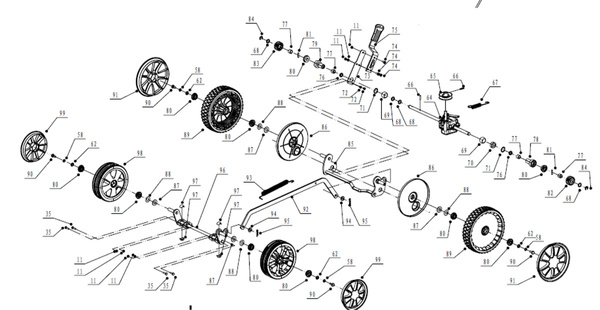 KATALOG CZĘŚCI Weibang WB454SB 3IN1 Kosiarka spalinowa 