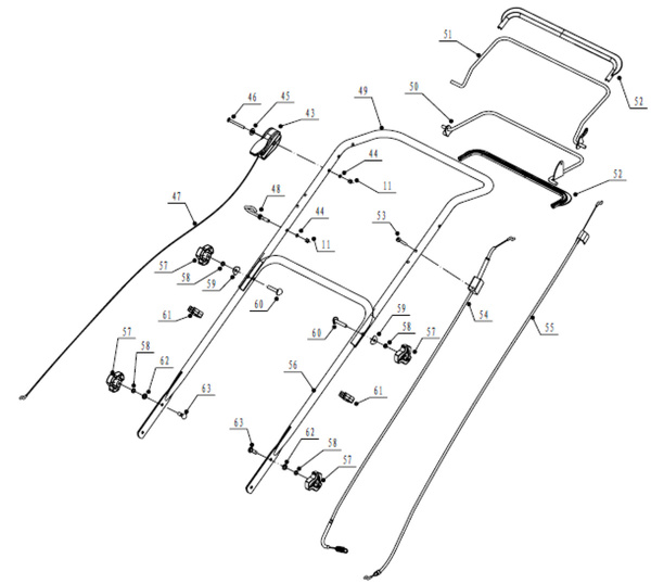 KATALOG CZĘŚCI Weibang WB454SB 3IN1 Kosiarka spalinowa 