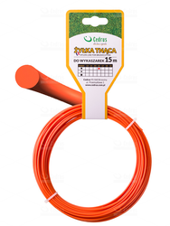 Żyłka tnąca 2.4/15m okrągła pomarańcz